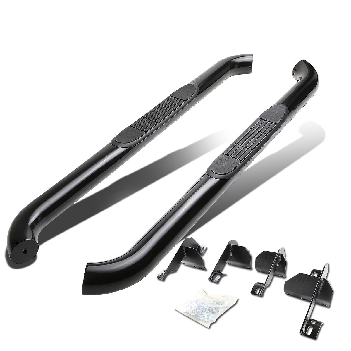 CAAP, 07-17 Jeep Wrangler 2-Door JK 3"OD Side Step Nerf Bar - Powder Coated Steel