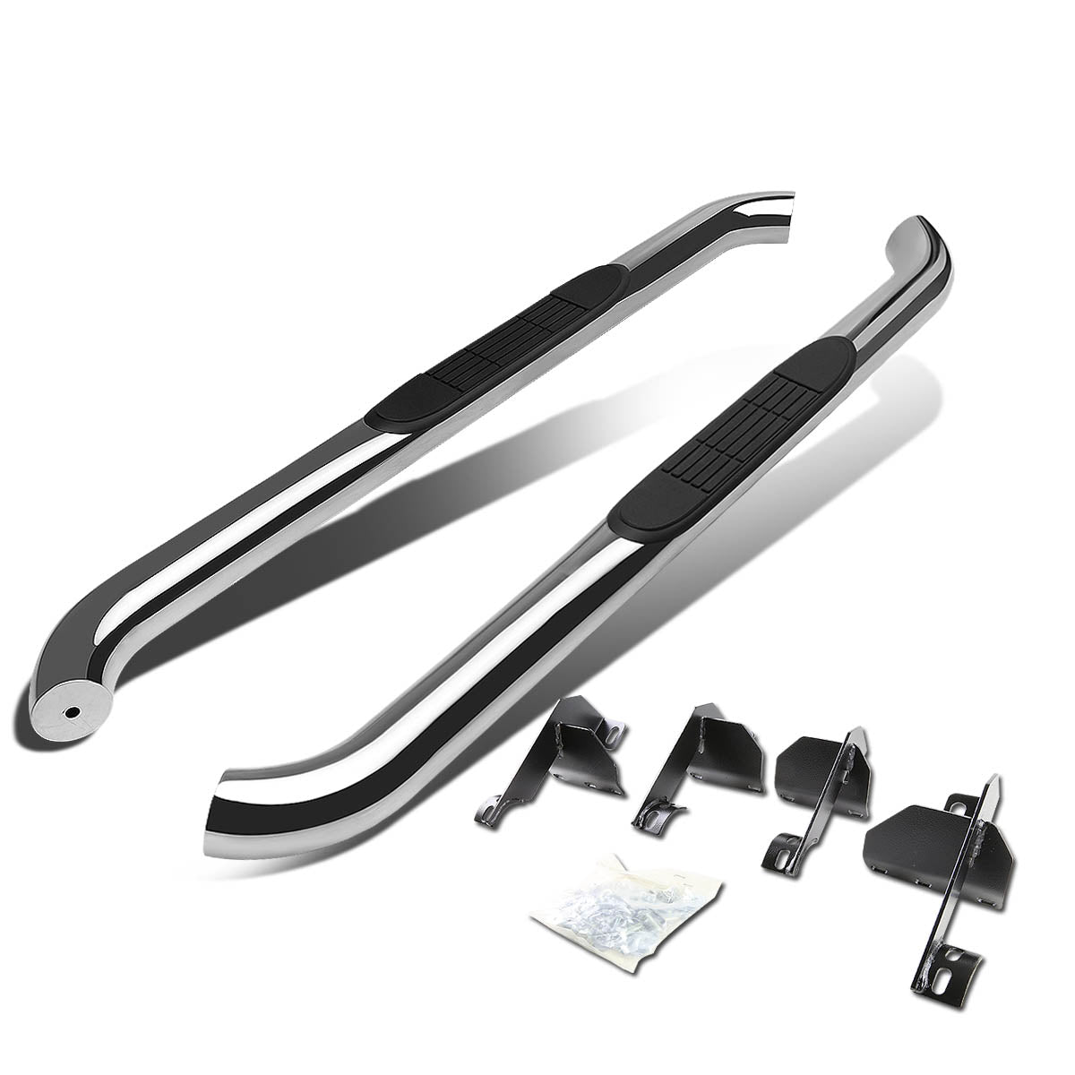 CAAP, 07-17 Jeep Wrangler 2-Door JK 3"OD Side Step Nerf Bar - Stainless Steel