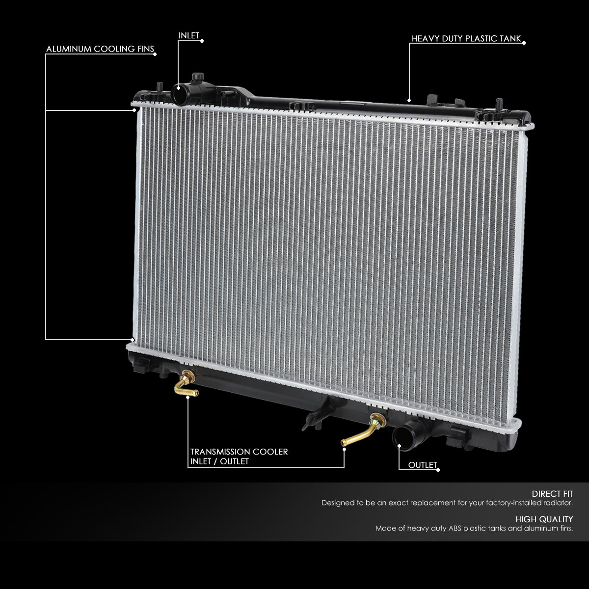 CAAP, 07-17 Lexus LS460 AT Aluminum Radiator - 13037