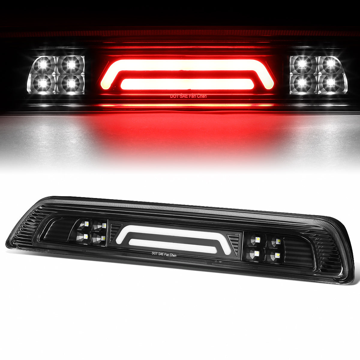 Nuvision Lighting, 07-18 Toyota Tundra LED Bar 3rd Brake Light+Cargo Lamp - Black Housing