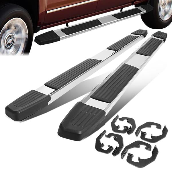 CAAP, 07-19 Chevy Silverado GMC Sierra Crew Cab 6"OD Side Step Bar Running Boards - Aluminum