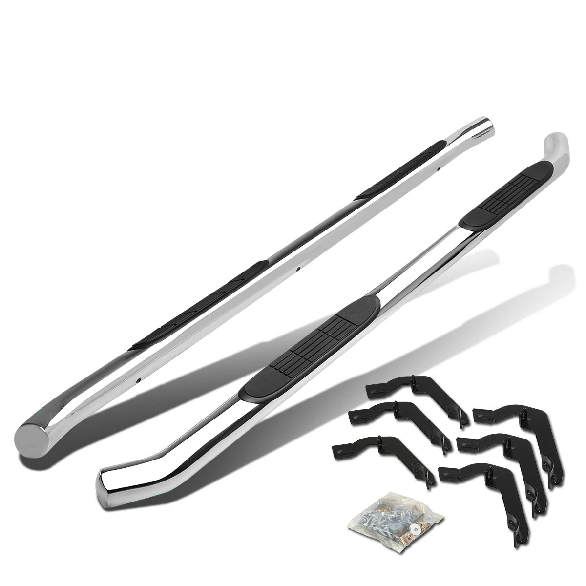 CAAP, 07-19 Chevy Silverado GMC Sierra Extended Cab 3"OD Side Steps Nerf Bar - Stainless Steel