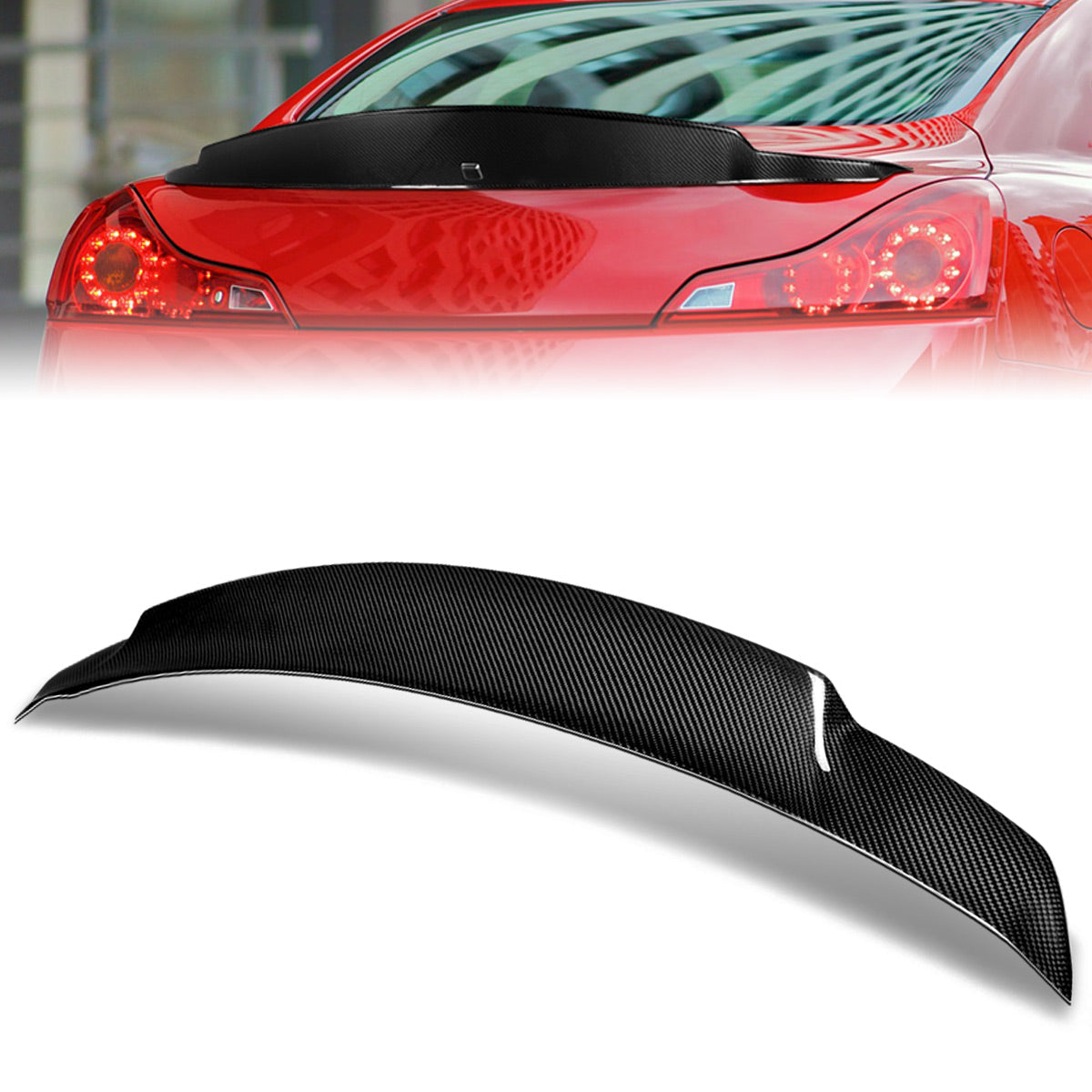 Stay Tuned Performance, 08-13 Infiniti G37 Coupe STP-Style Rear Trunk Lid Spoiler - Carbon Fiber