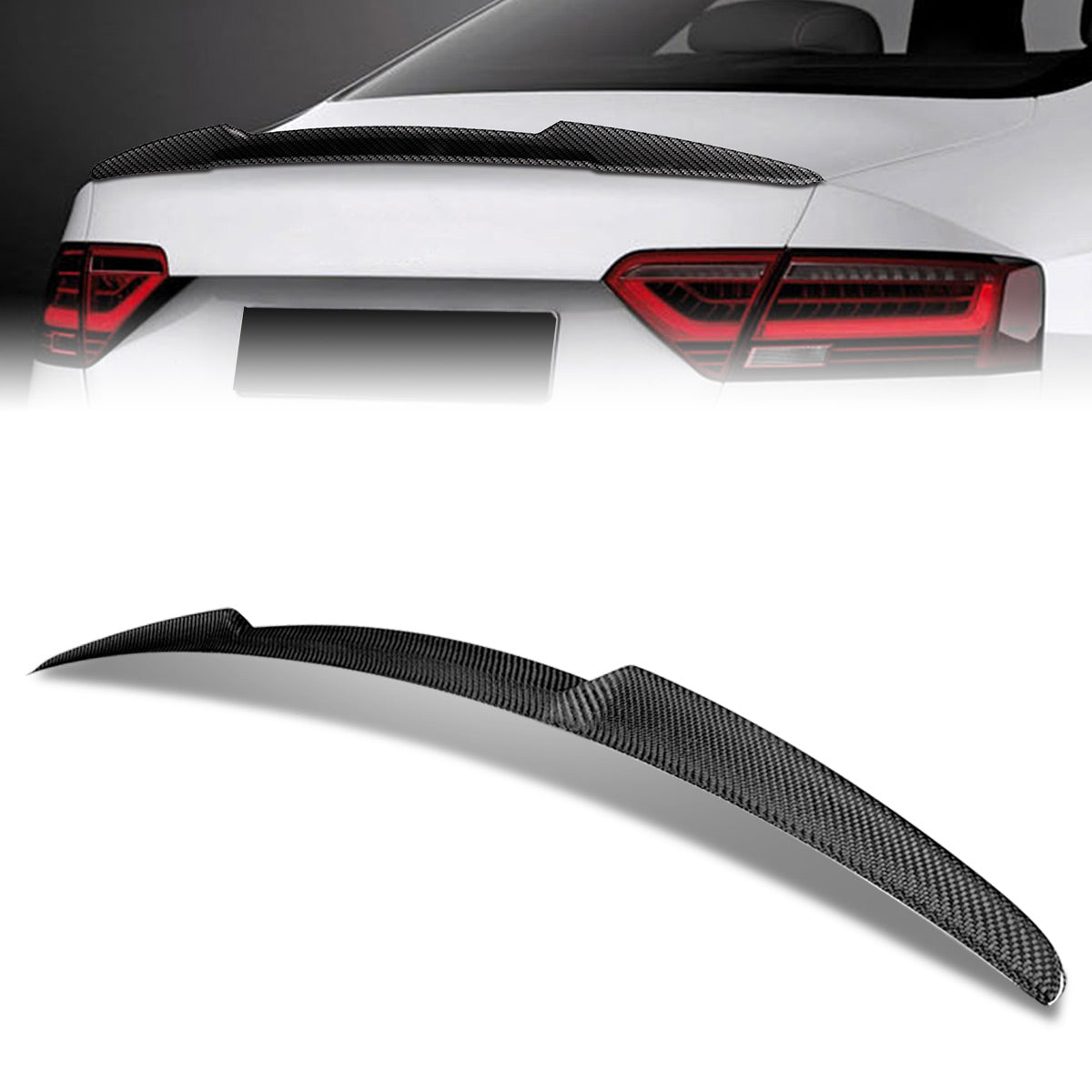 Stay Tuned Performance, 08-16 Audi A5 (Quattro) Coupe V-Style Trunk Lid Spoiler - Carbon Fiber