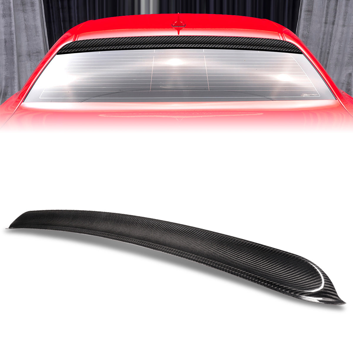 Stay Tuned Performance, 08-21 Dodge Challenger Rear Window Roof Spoiler - Carbon Fiber