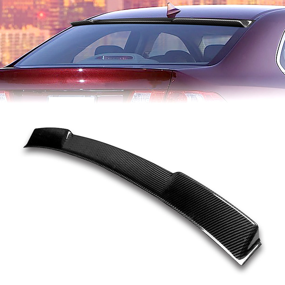 Stay Tuned Performance, 09-14 Acura TSX Rear Window Roof Spoiler - Carbon Fiber