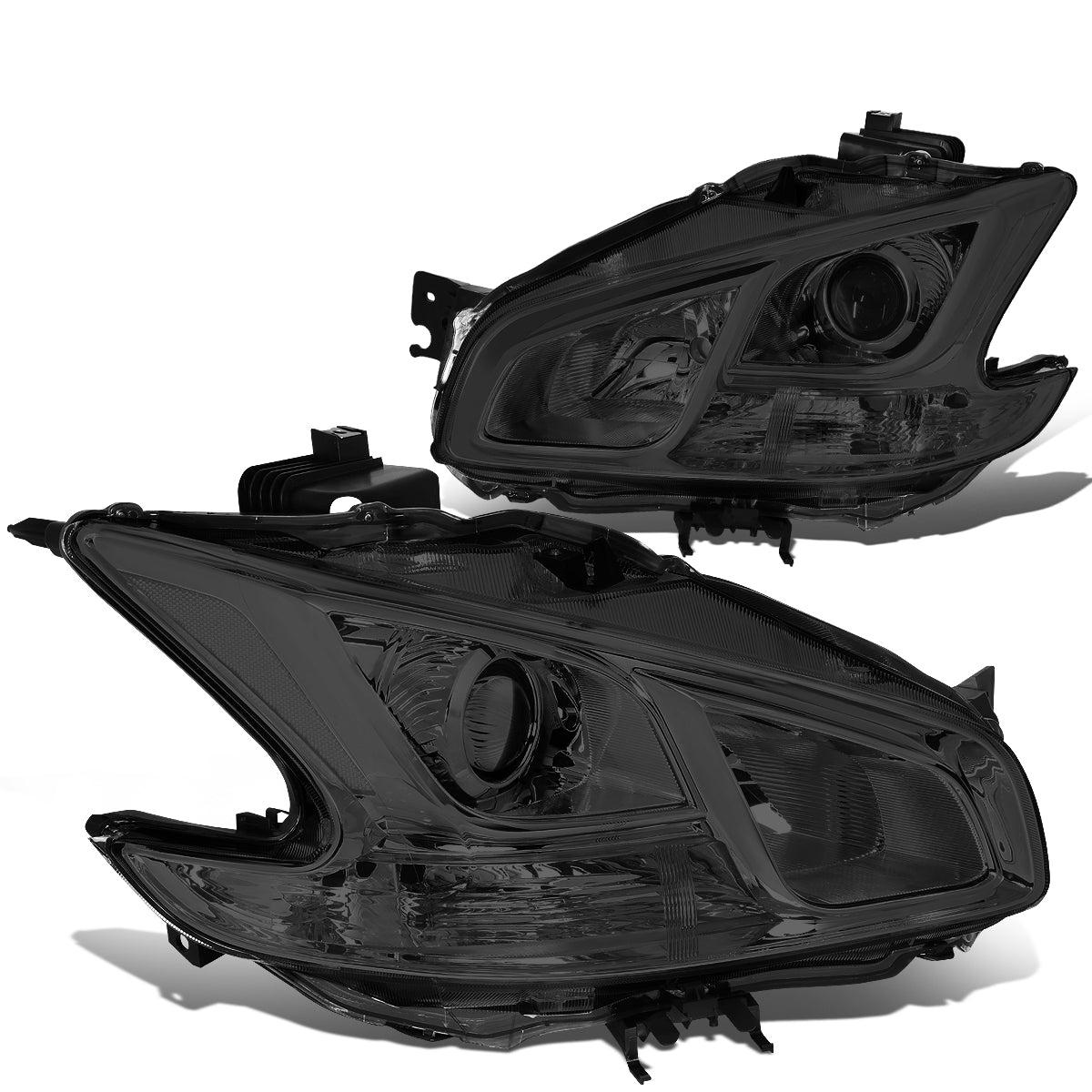 DNA Motoring, 09-14 Nissan Maxima Projector Headlights - Smoked Housing Clear Corner