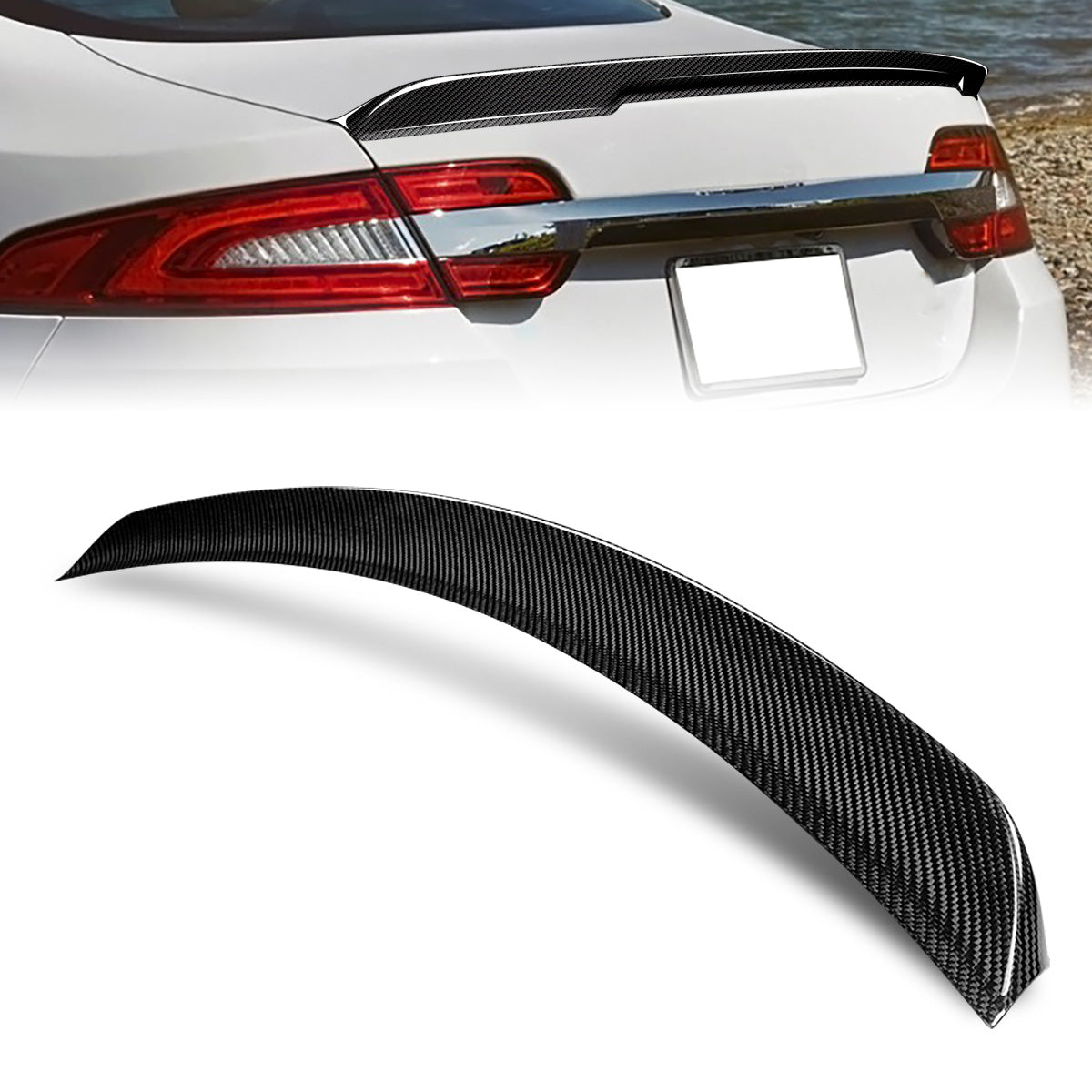 Stay Tuned Performance, 09-15 Jaguar XF OE-Style Rear Trunk Lid Spoiler - Carbon Fiber