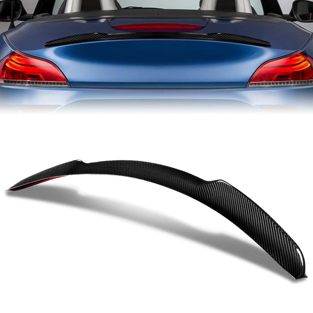 Stay Tuned Performance, 09-16 BMW Z4 V-Style Duckbill Rear Trunk Lid Spoiler - Carbon Fiber