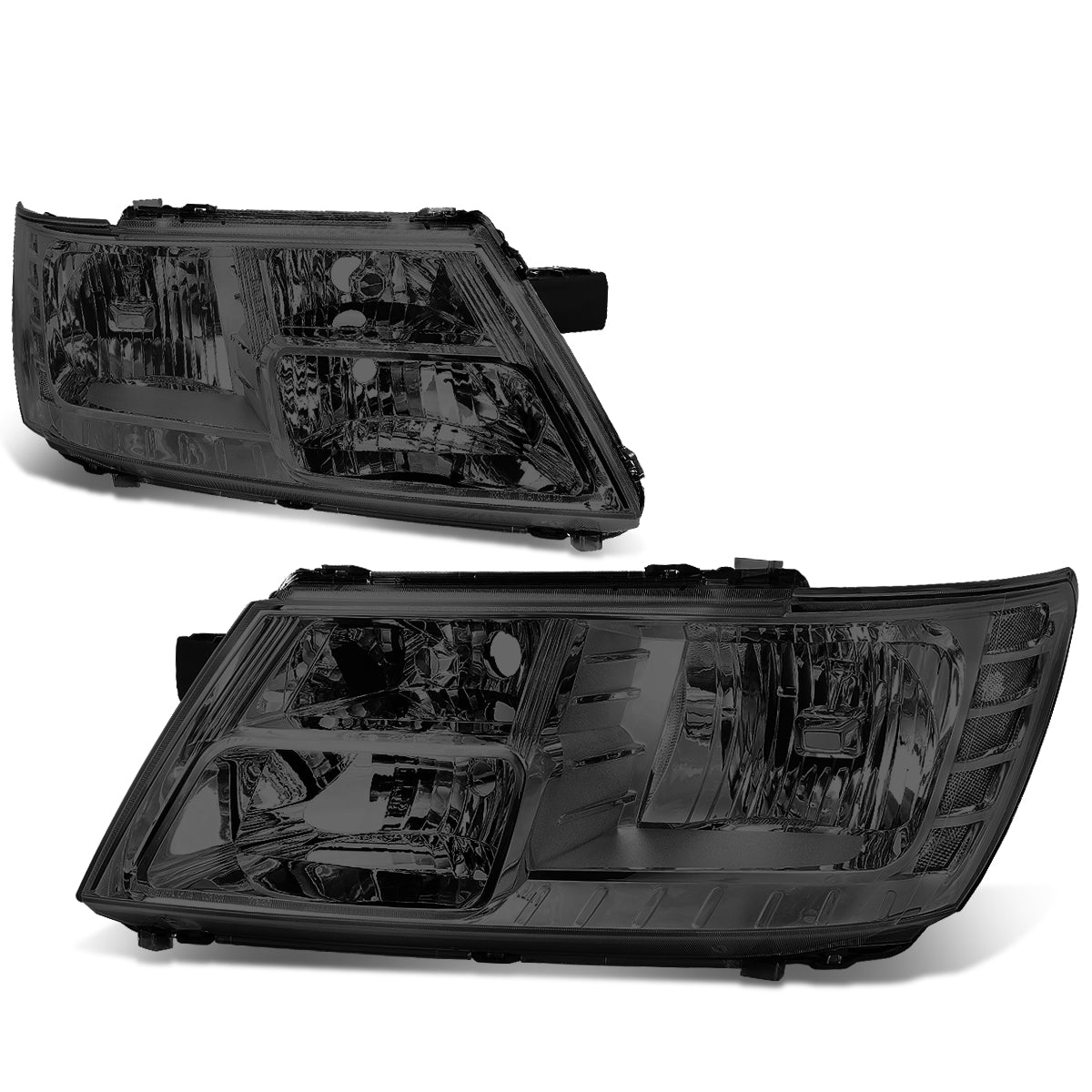 DNA Motoring, 09-17 Dodge Journey Headlights - Smoked Housing Clear Corner