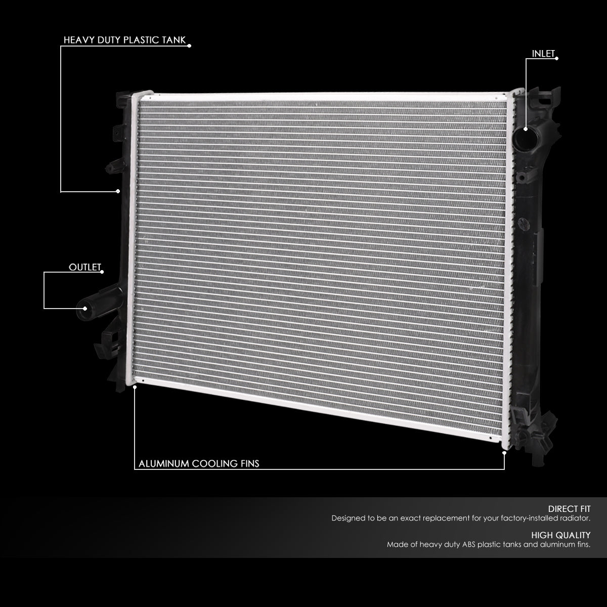 CAAP, 09-18 Chrysler 300 Dodge Challenger Charger AT MT Aluminum Radiator - 13157