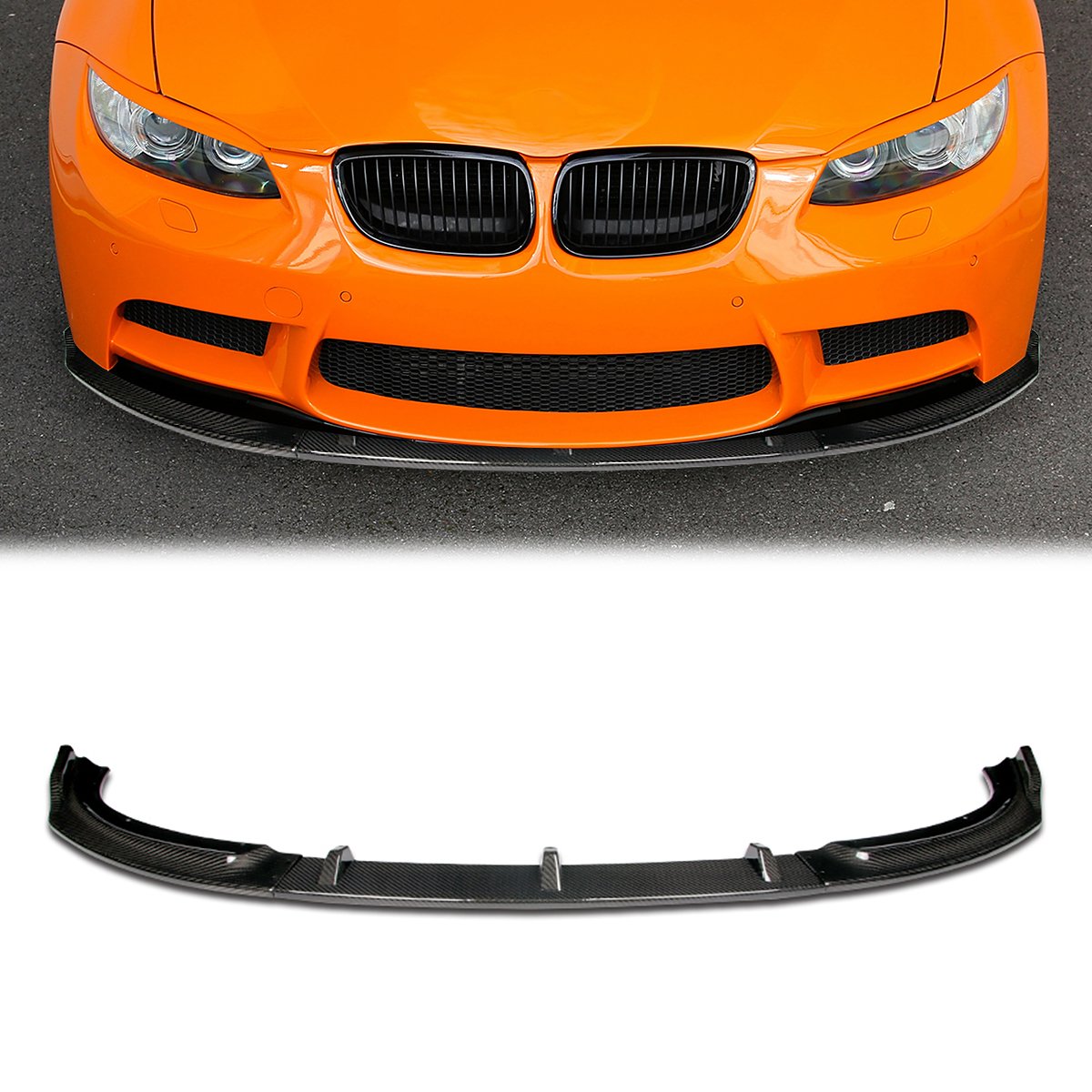 Stay Tuned Performance, 10-13 BMW 3-Series E92 E93 xDrive Front Bumper Lip - 3 Pieces Design [Real Carbon Fiber]