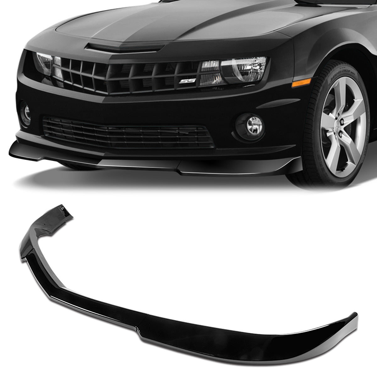 Stay Tuned Performance, 10-13 Chevrolet Camaro V6 STP-Style Front Bumper Lip - Gloss Black