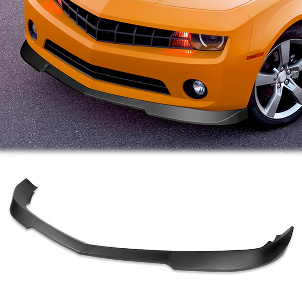 Stay Tuned Performance, 10-13 Chevy Camaro V6 Front Bumper Lip - 3 Pieces [Matte Black]