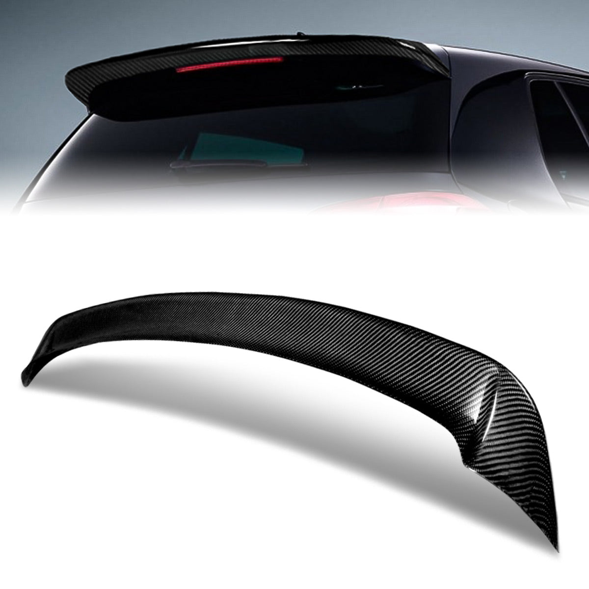 Stay Tuned Performance, 10-13 Volkswagen Golf GTI Hatchback Rear Window Roof Spoiler - Carbon Fiber