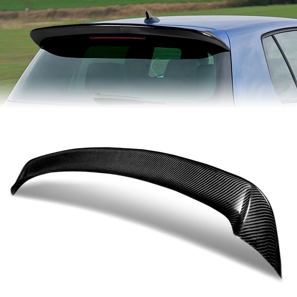 Stay Tuned Performance, 10-13 Volkswagen Golf Rear Window Roof Spoiler - Carbon Fiber