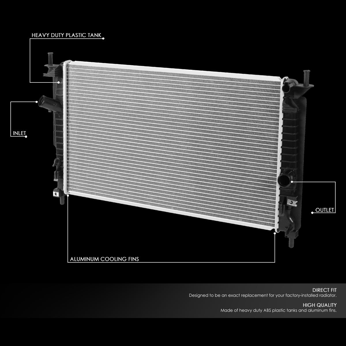 CAAP, 10-14 Mazda 3 2.0L 2.3L 2.5L AT MT Aluminum Radiator - 13100