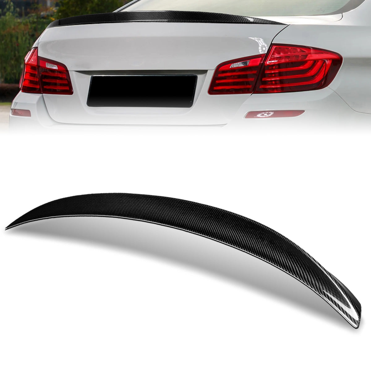 Stay Tuned Performance, 10-16 BMW 550i 535i 528i F10 M5 Duckbill Rear Trunk Lid Spoiler - Carbon Fiber