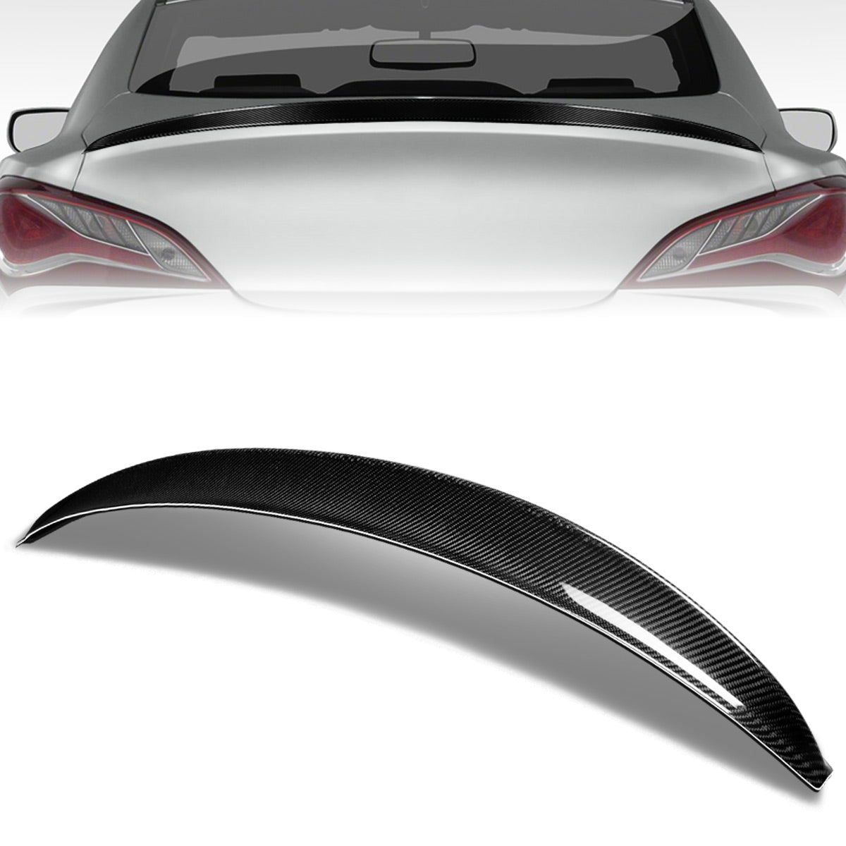 Stay Tuned Performance, 10-16 Hyundai Genesis Coupe OE-Style Rear Trunk Lid Spoiler - Carbon Fiber