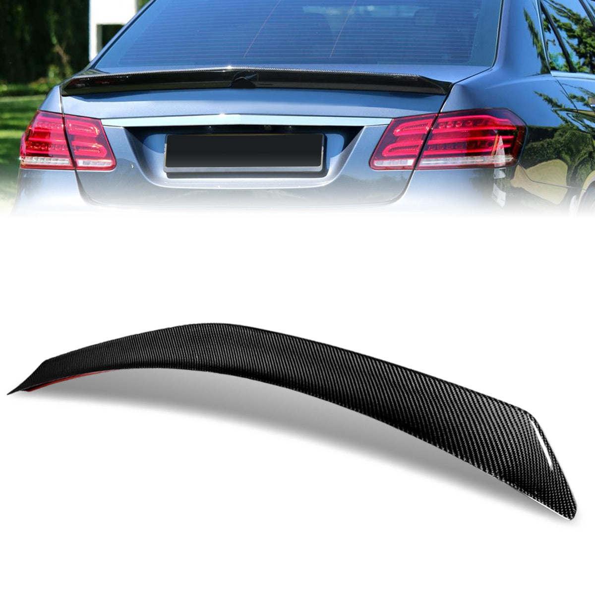 Stay Tuned Performance, 10-16 Mercedes-Benz E63 AMG E350 E500 Sedan VT-Style Rear Trunk Lid Spoiler - Carbon Fiber