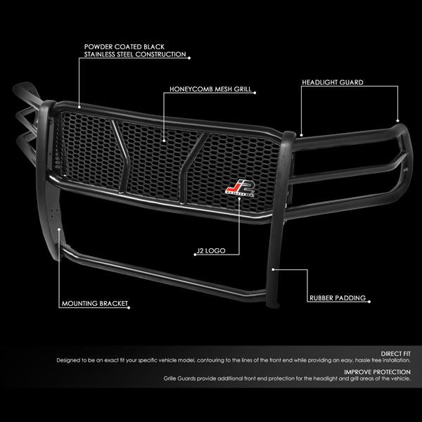 J2 Engineering, 10-19 Dodge Ram 2500 3500 Brush Grille Guard - Moneycomb Mesh