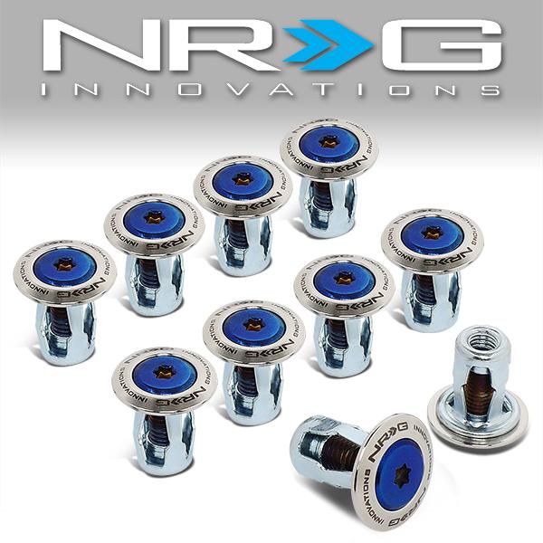 NRG Innovations, 10Pcs 20mm Wide Aluminum Fender Washer Kit - FW-200ST