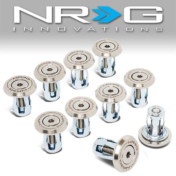 NRG Innovations, 10Pcs 20mm Wide Aluminum Fender Washer Kit - FW-300SS