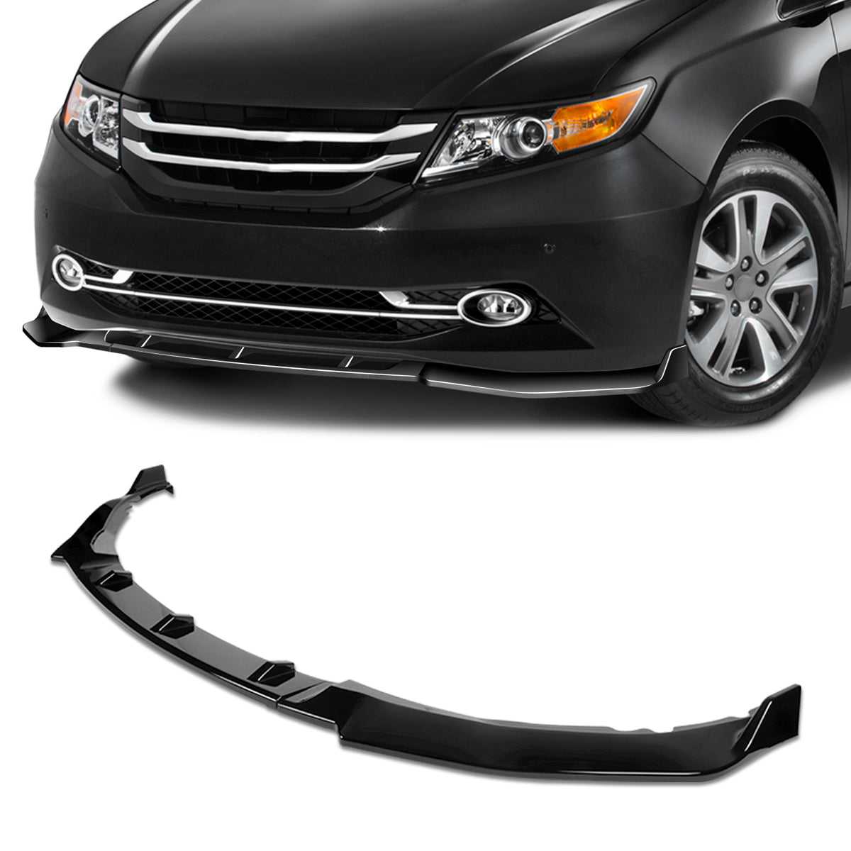 Stay Tuned Performance, 11-17 Honda Odyssey CK-Style Front Bumper Lip - Gloss Black