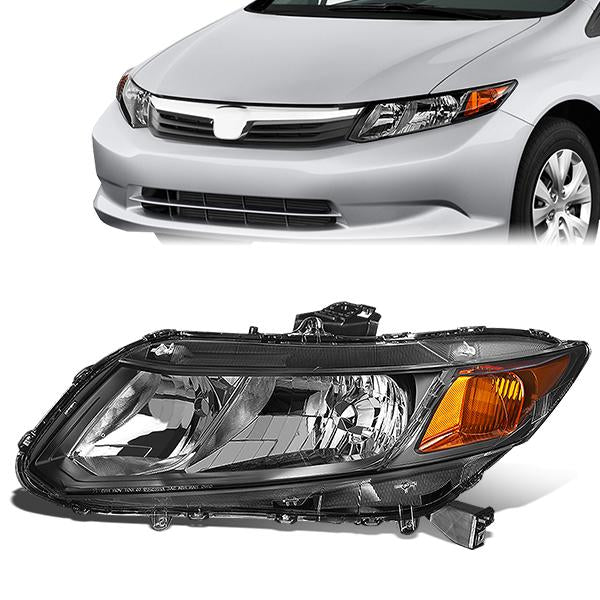 Nuvision Lighting, 12-15 Honda Civic Left/Driver Side Headlight - Factory Style - HO2502144