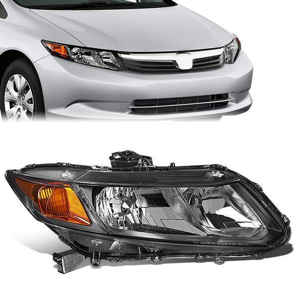 Nuvision Lighting, 12-15 Honda Civic Right/Passenger Side Headlight - Factory Style - HO2503144