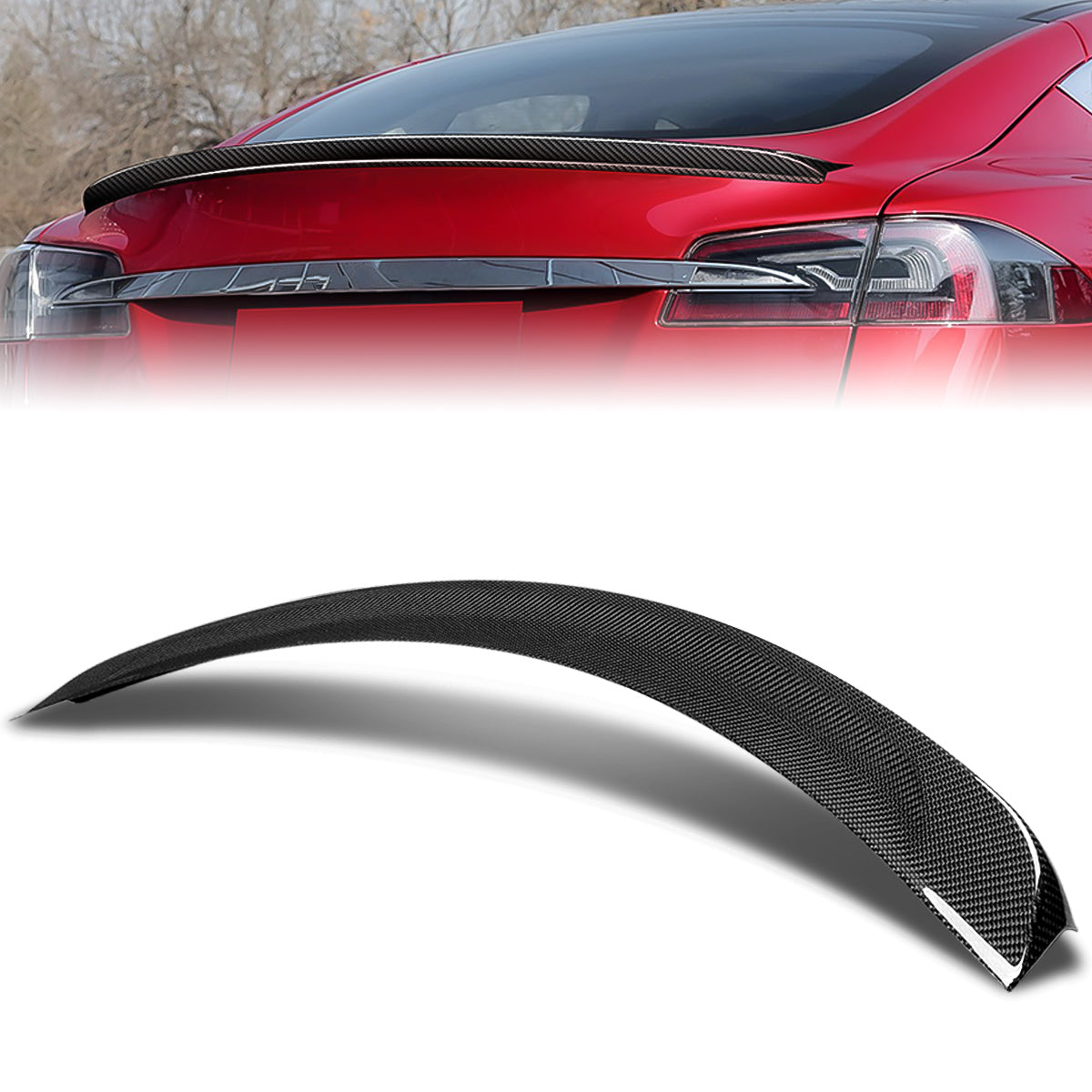 Stay Tuned Performance, 12-22 Tesla Model S OE-Style Trunk Lid Spoiler - Carbon Fiber