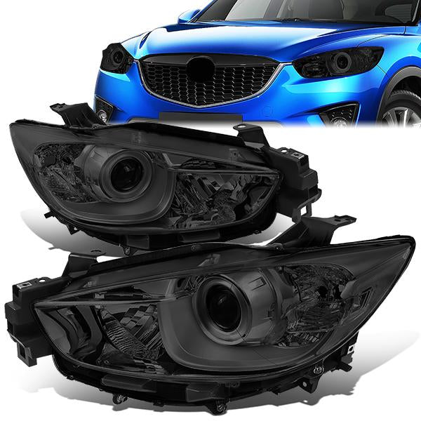 Nuvision Lighting, 13-16 Mazda CX-5 CX5 Projector Headlights - Smoked Housing Clear Corner