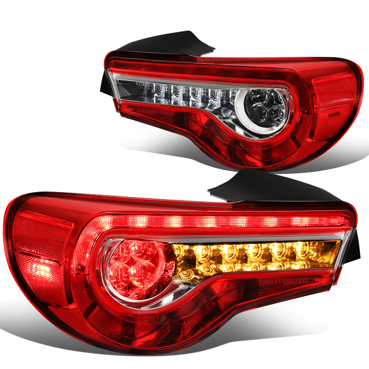 Nuvision Lighting, 13-16 Subaru BRZ 13-19 Scion FR-S Toyota 86 LED Sequential Turn Signal Tail Lights - Red