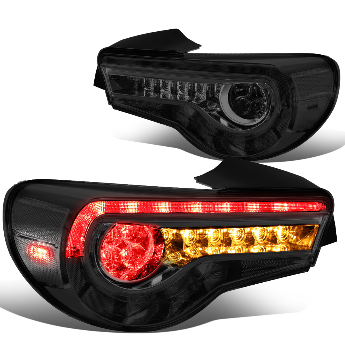 Nuvision Lighting, 13-16 Subaru BRZ 13-19 Scion FR-S Toyota 86 LED Sequential Turn Signal Tail Lights - Smoked