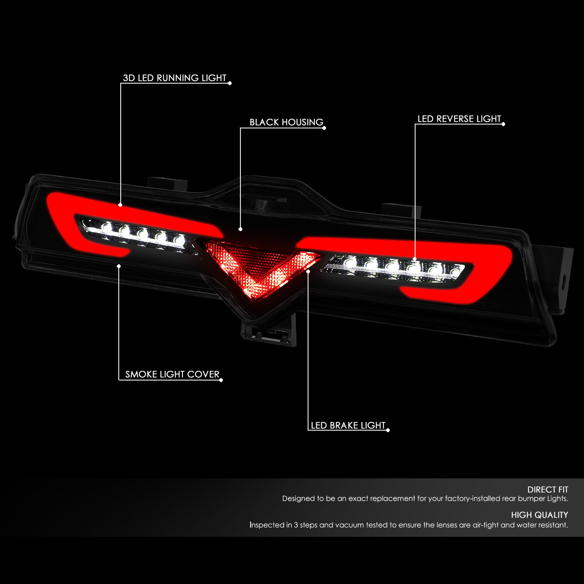 Nuvision Lighting, 13-19 Scion FRS Toyota 86 Subaru BRZ LED Bar Lower 3rd Brake Light - Smoked