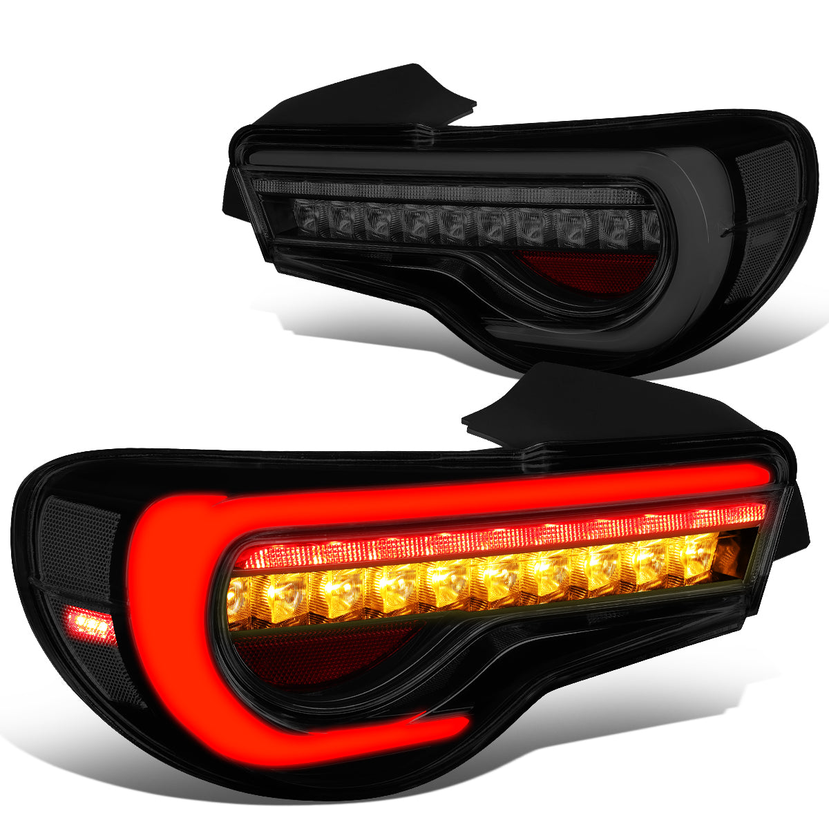 Nuvision Lighting, 13-19 Subaru BRZ Scion FR-S Toyota 86 LED Bar+Sequential Turn Signal Tail Lights - Smoked