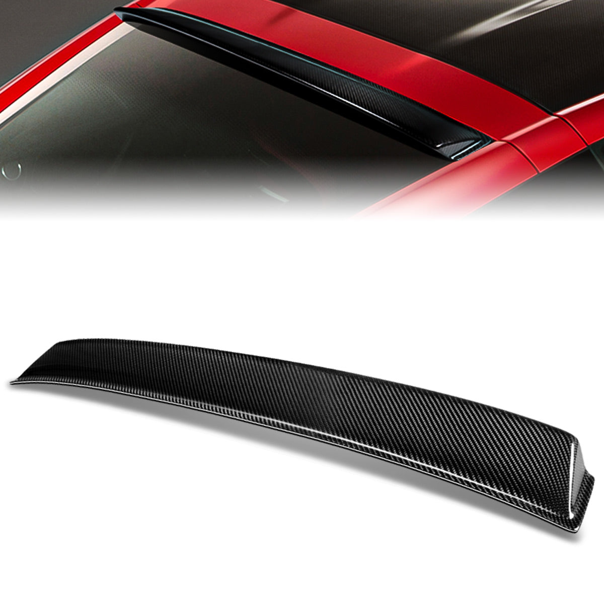 Stay Tuned Performance, 14-19 Chevy Corvette Coupe Rear Window Roof Spoiler - Carbon Fiber