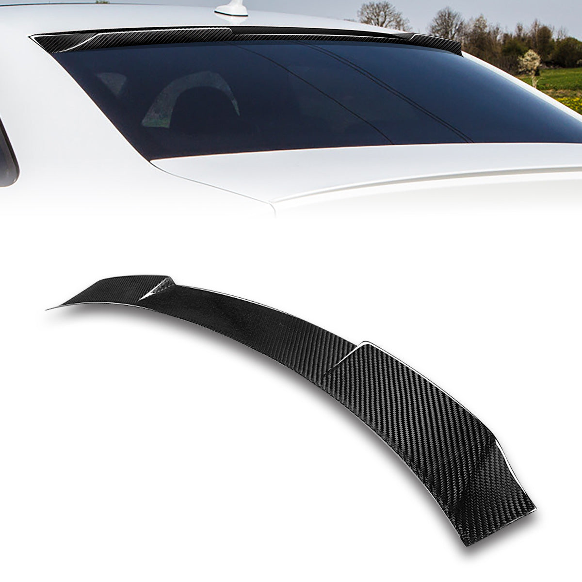 Stay Tuned Performance, 14-20 Audi A3 Quattro S3 RS3 Sedan Rear Window Roof Spoiler - Carbon Fiber