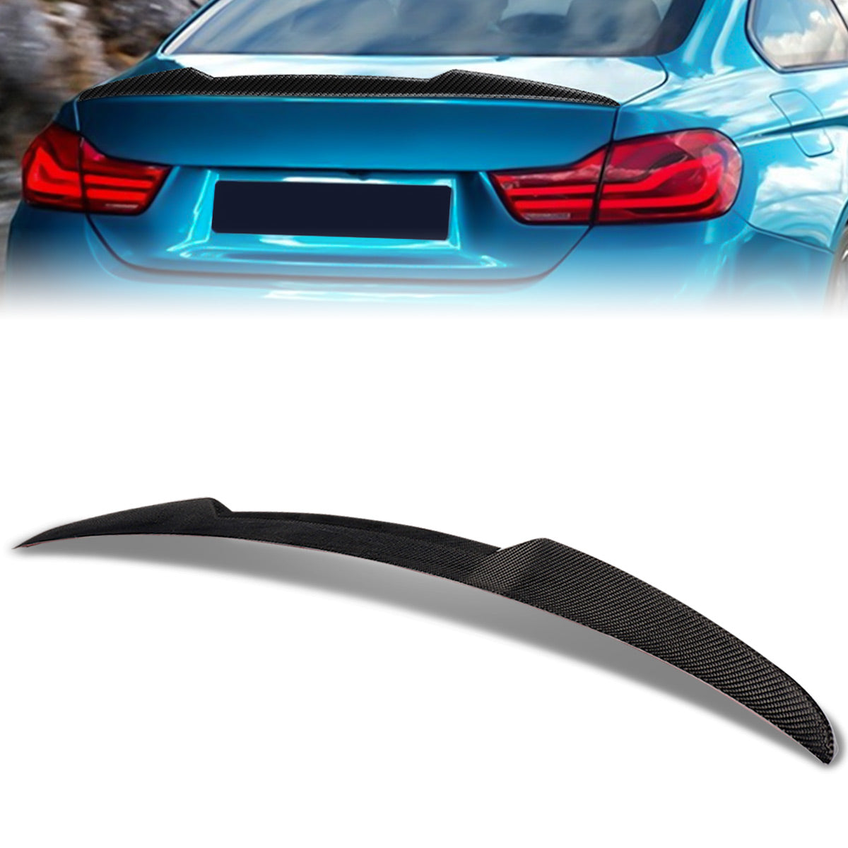 Stay Tuned Performance, 14-20 BMW 4-Series F32 Coupe Duck Bill Style Trunk Lid Spoiler - Carbon Fiber