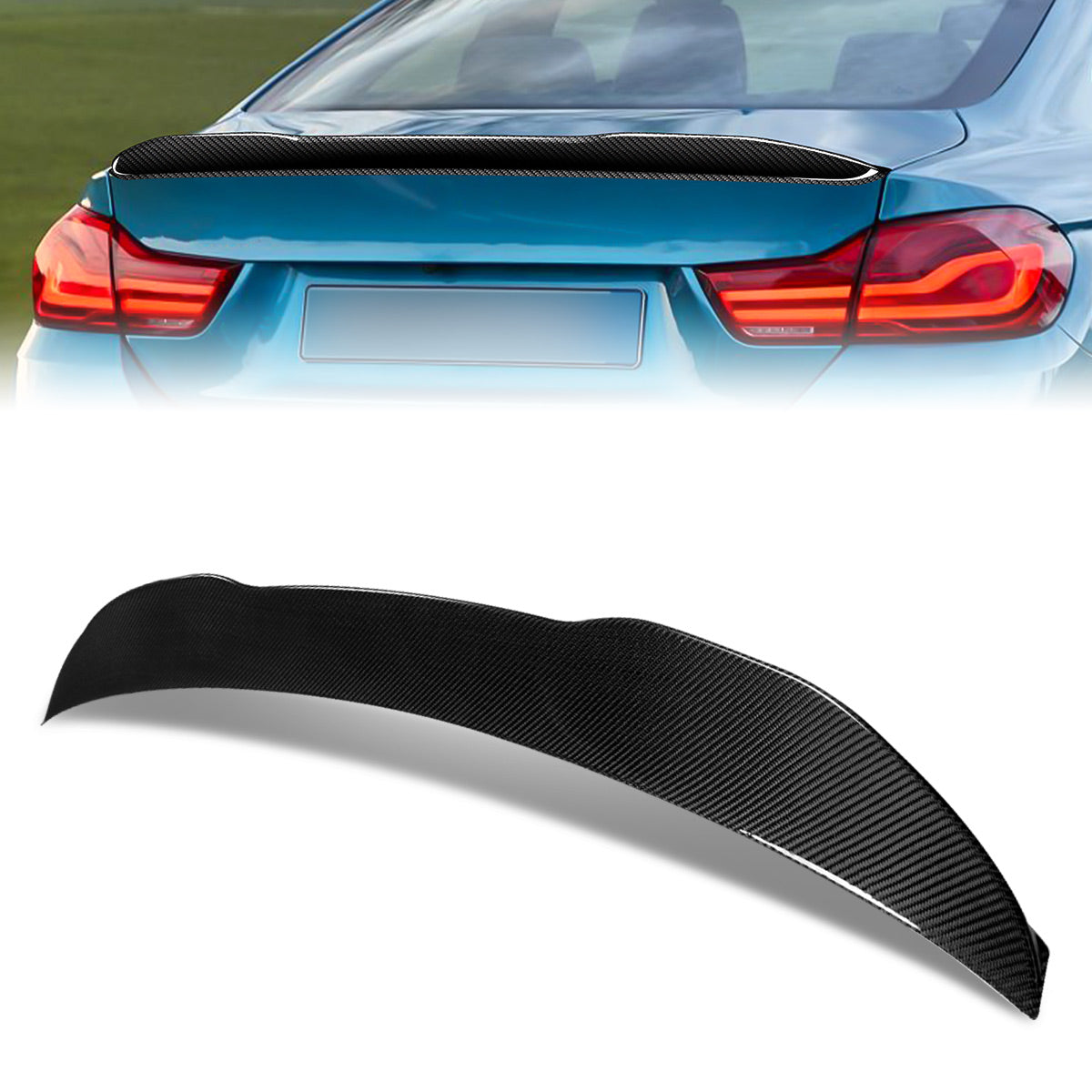 Stay Tuned Performance, 14-20 BMW 4-Series F32 Coupe PSM-Style Duck Bill Trunk Lid Spoiler - Carbon Fiber