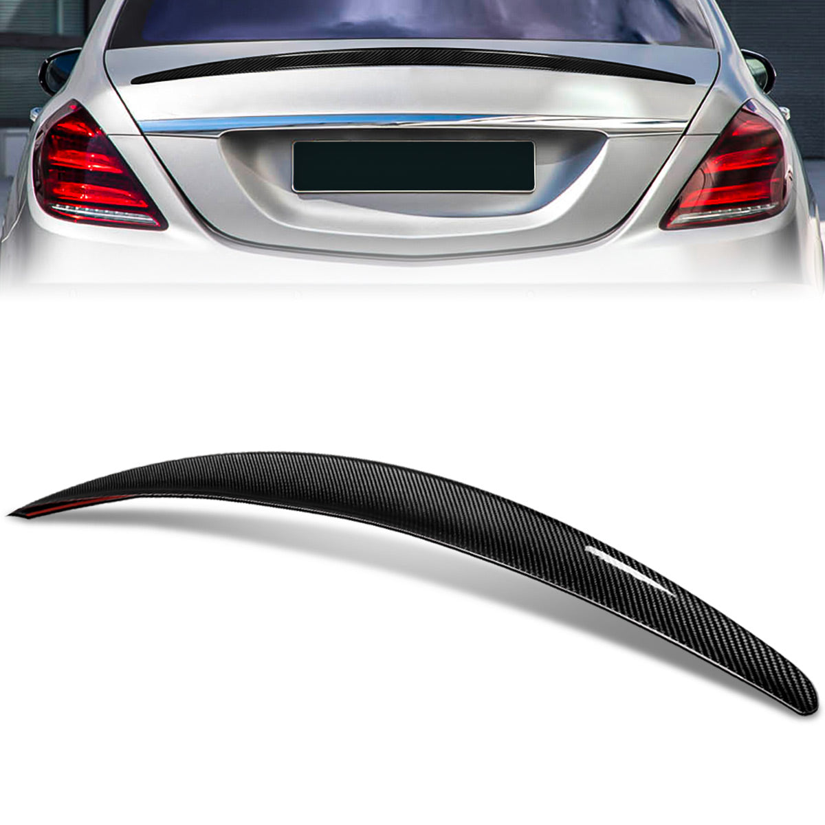 Stay Tuned Performance, 14-20 Mercedes-Benz S63 S65 AMG S600L P-Type Rear Trunk Lid Spoiler - Carbon Fiber