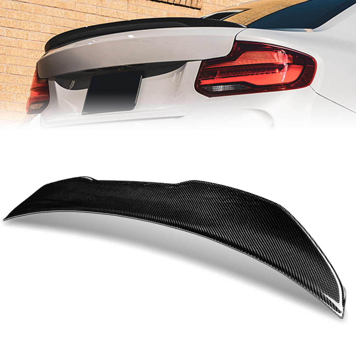 Stay Tuned Performance, 14-21 BMW 220i M2 M240i F22 Coupe PSM-Style Rear Trunk Lid Spoiler - Carbon Fiber