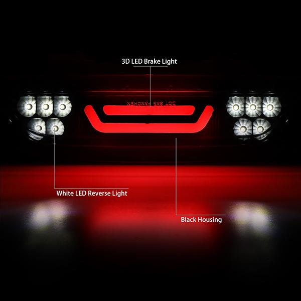 Nuvision Lighting, 15-18 Ford Mustang LED Bar 3rd Brake Light+Reverse Lamp - Black Housing