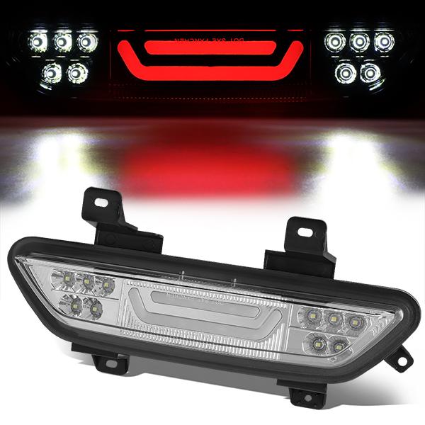 Nuvision Lighting, 15-18 Ford Mustang LED Bar 3rd Brake Light+Reverse Lamp - Clear Lens