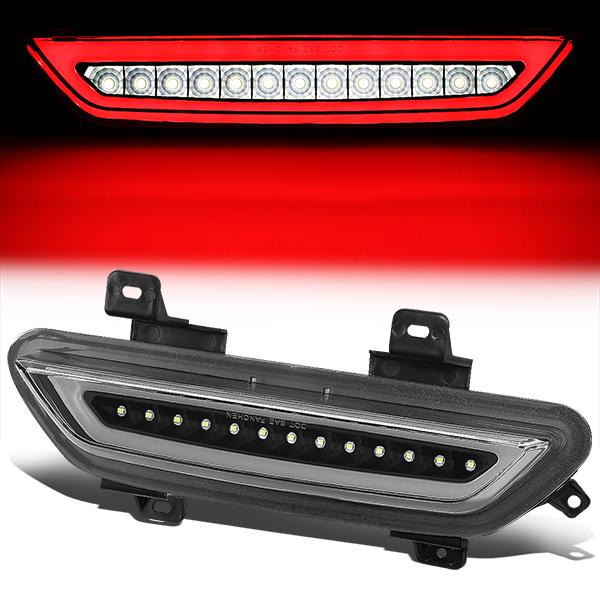 Nuvision Lighting, 15-18 Ford Mustang LED Tube Lower 3rd Brake Light - Black Housing