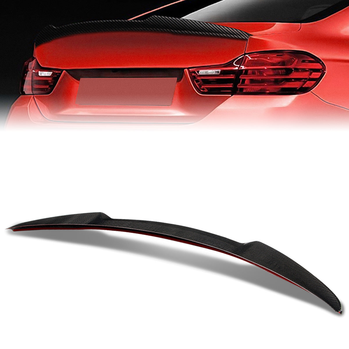 Stay Tuned Performance, 15-20 BMW M4 F82 Coupe Duck Bill Style Trunk Lid Spoiler - Carbon Fiber