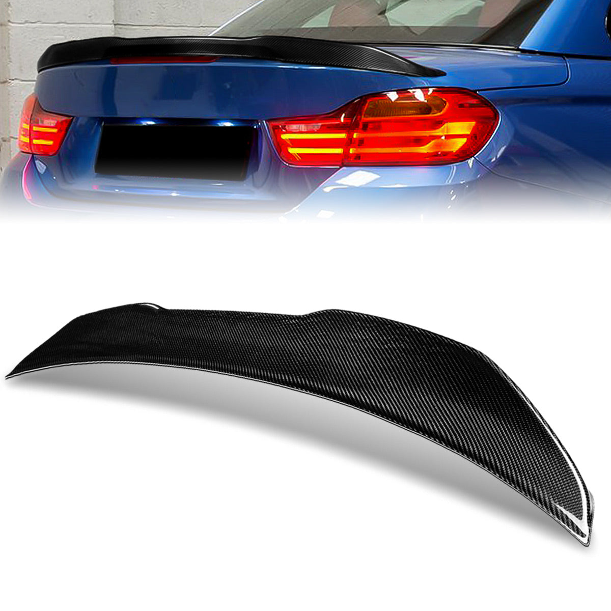 Stay Tuned Performance, 15-20 BMW M4 F83 Convertible PSM-Style Rear Trunk Lid Spoiler - Carbon Fiber