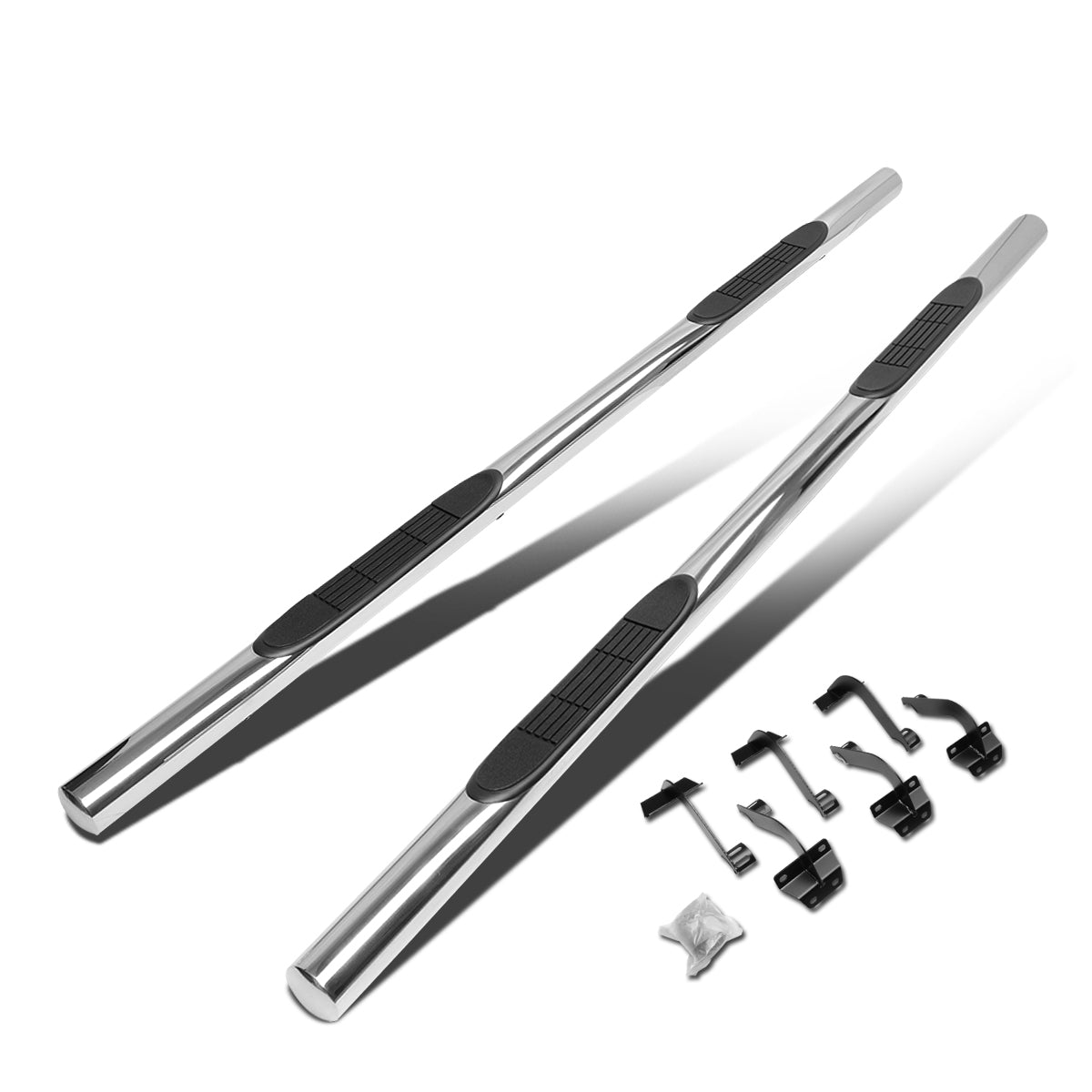 CAAP, 15-20 Ford F150 F250/F350 Super Duty Crew Cab 3"OD Side Step Nerf Bar - Stainless Steel