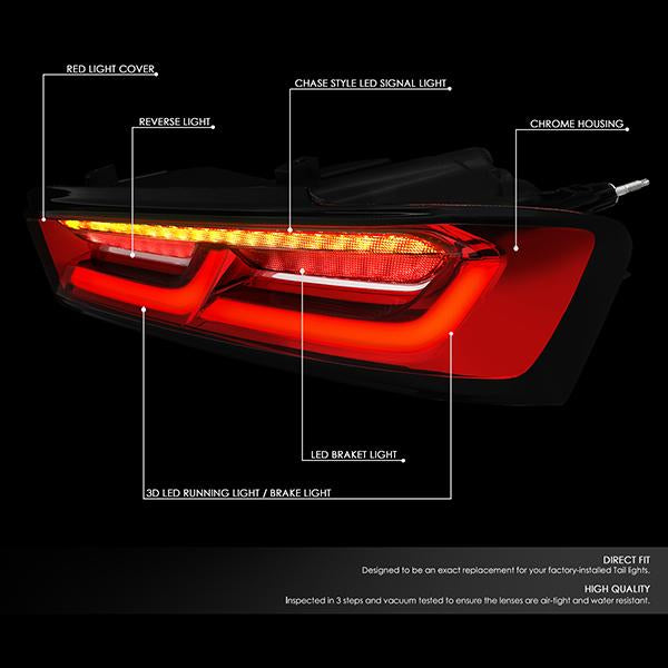 Nuvision Lighting, 16-18 Chevy Camaro LED Bar+Sequentail Turn Signal Rear Brake Tail Lights