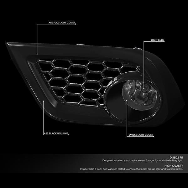 DNA Motoring, 16-18 Scion Toyota iM Smoked Lens Fog Lights - w/Bezel+Switch+Bulbs